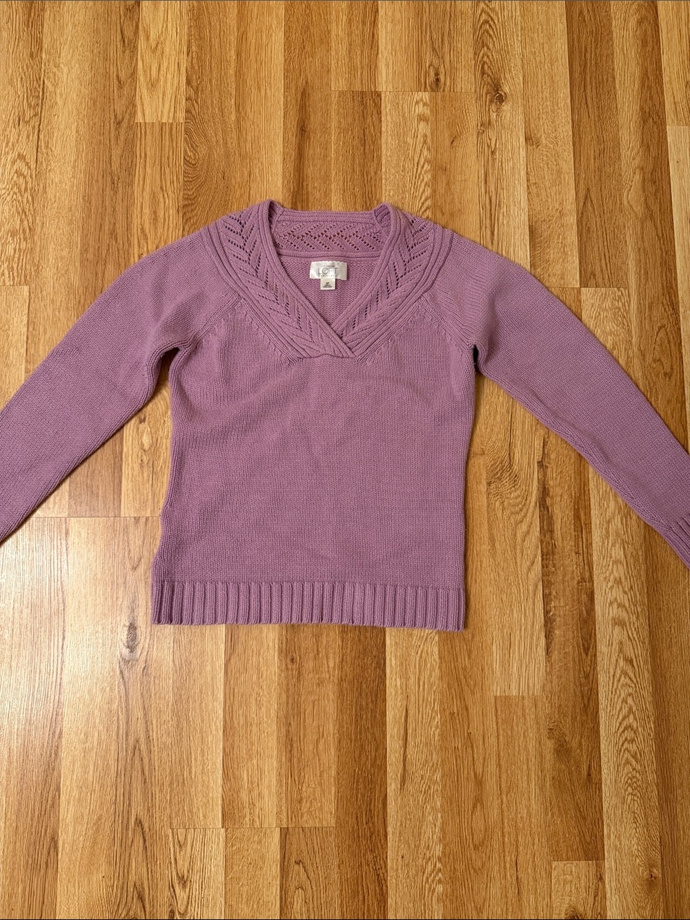 LOFT Lilac V-Neck Sweater